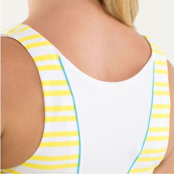 Lululemon Run Ta Ta Topper Tank Top Twin Stripe Sizzle (yellow) White XS Size 4 - Picture 12 of 16